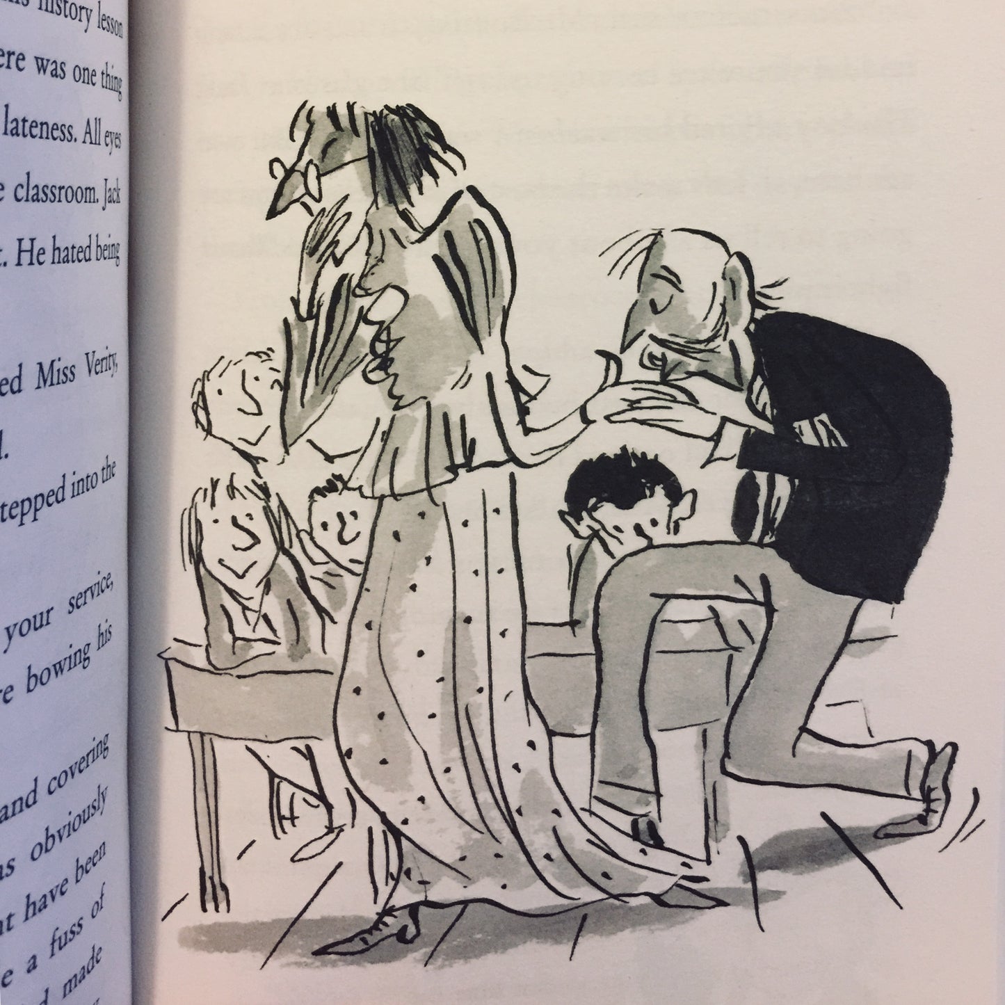 Grandpa’s Great Escape | by David Walliams & Tony Ross | Hardback Book showing black & white illustration within the book | BOOKs & More - Coralee's Emporium