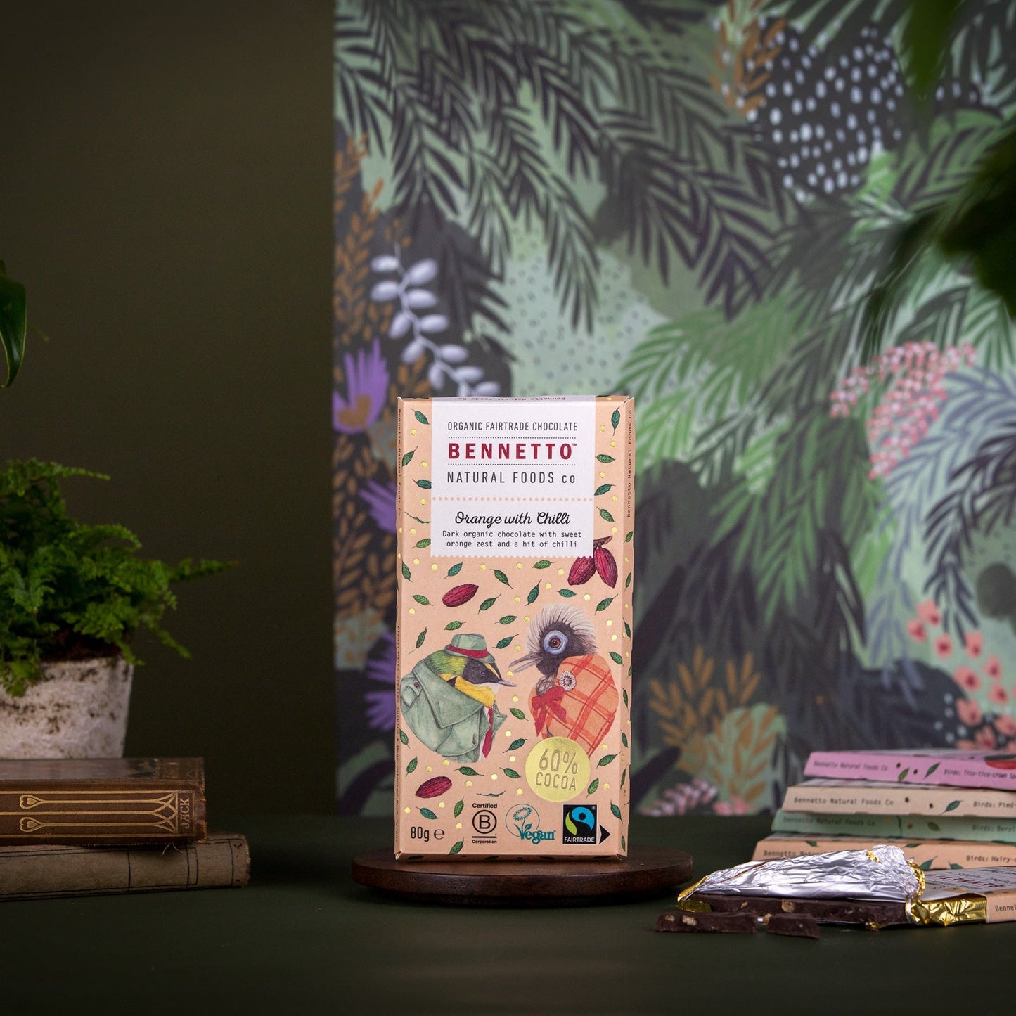 Organic Chocolate Bar - Dark Orange with Chilli 60