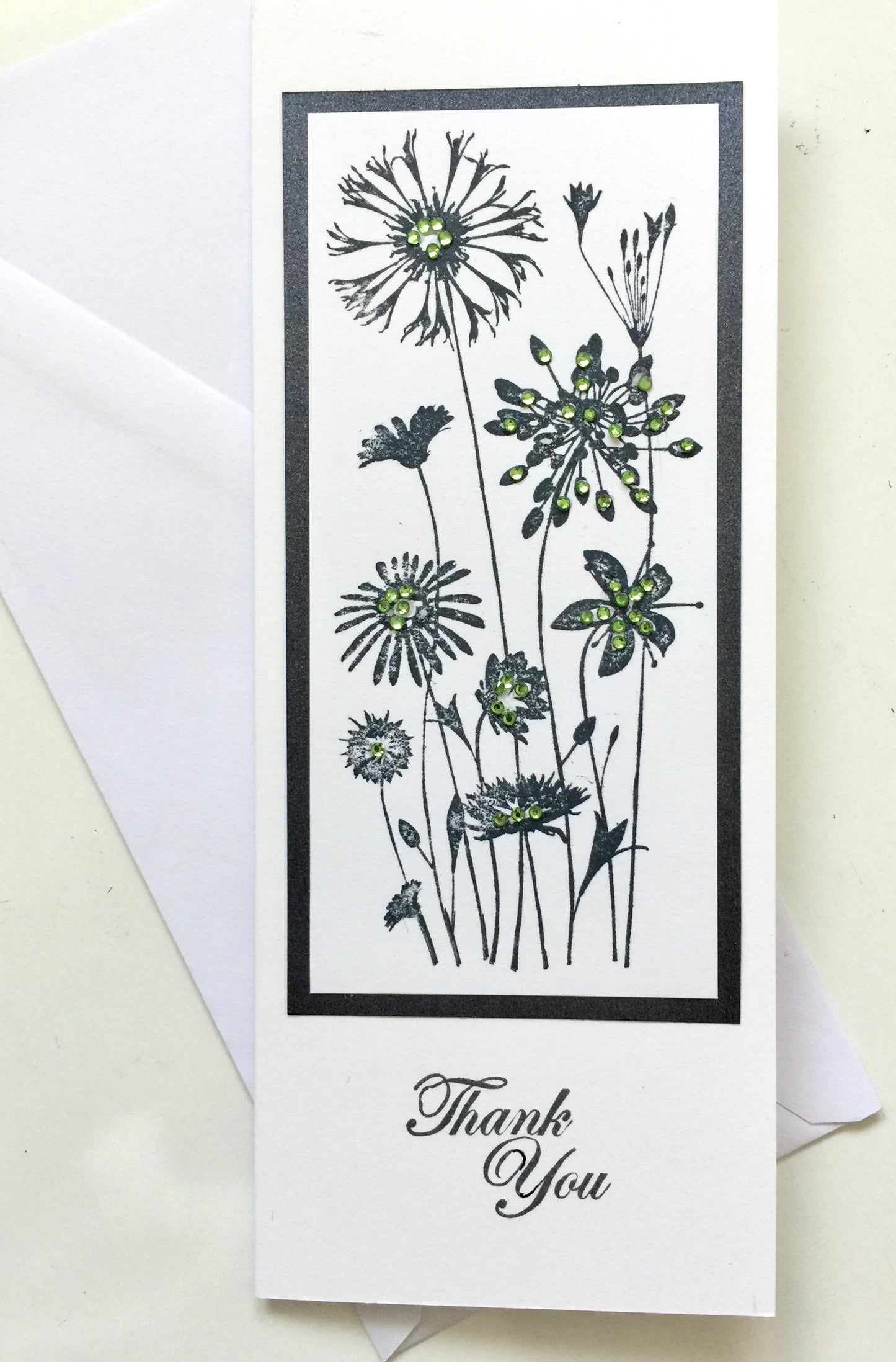 Sentiment Card & Envelope - Thank You (Sparkles)