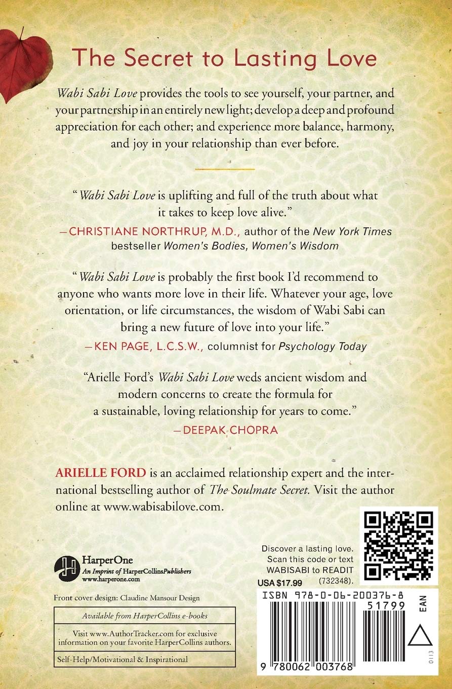 Wabi Sabi Love - by Arielle Ford, Paperback, Jan 02 2013 Ed.