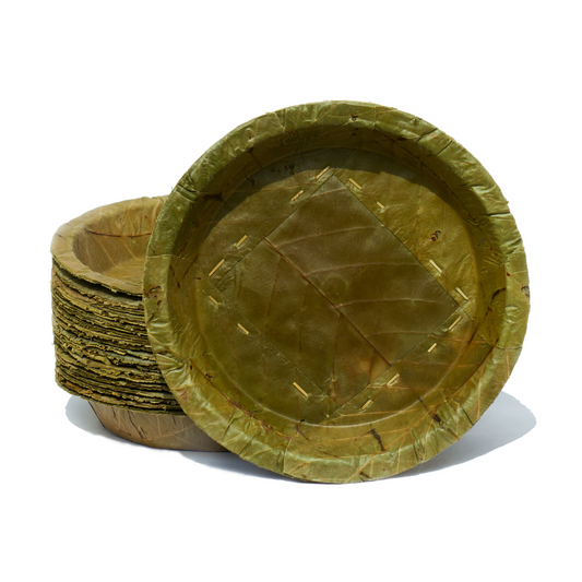 Disposable Sal Leaf PLATES - LARGE 23cm / 9“ Ø