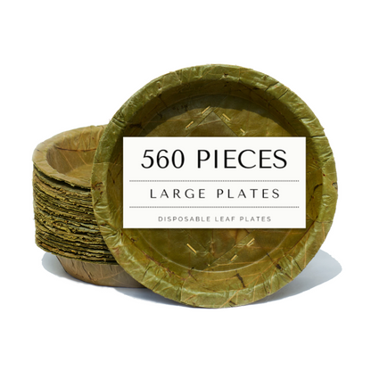Disposable Sal Leaf PLATES - LARGE 23cm / 9“ Ø
