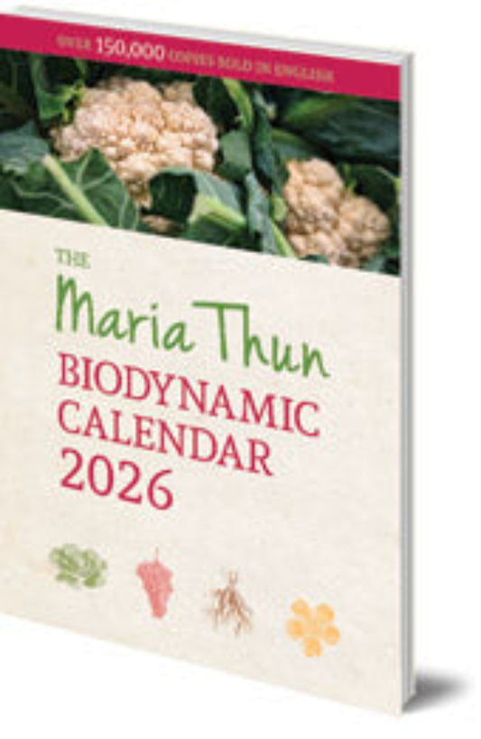 3d view of Maria Thun Biodynamic Calendar 2026 on a white background