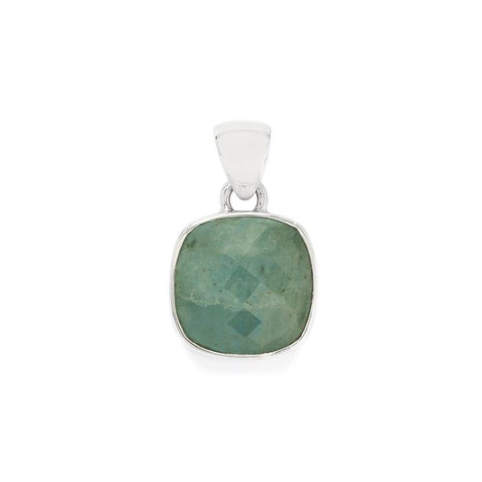 Brazilian Aquamarine Pendant - Sterling Silver Mounted, Genuine 12.50ct | Limited Edition