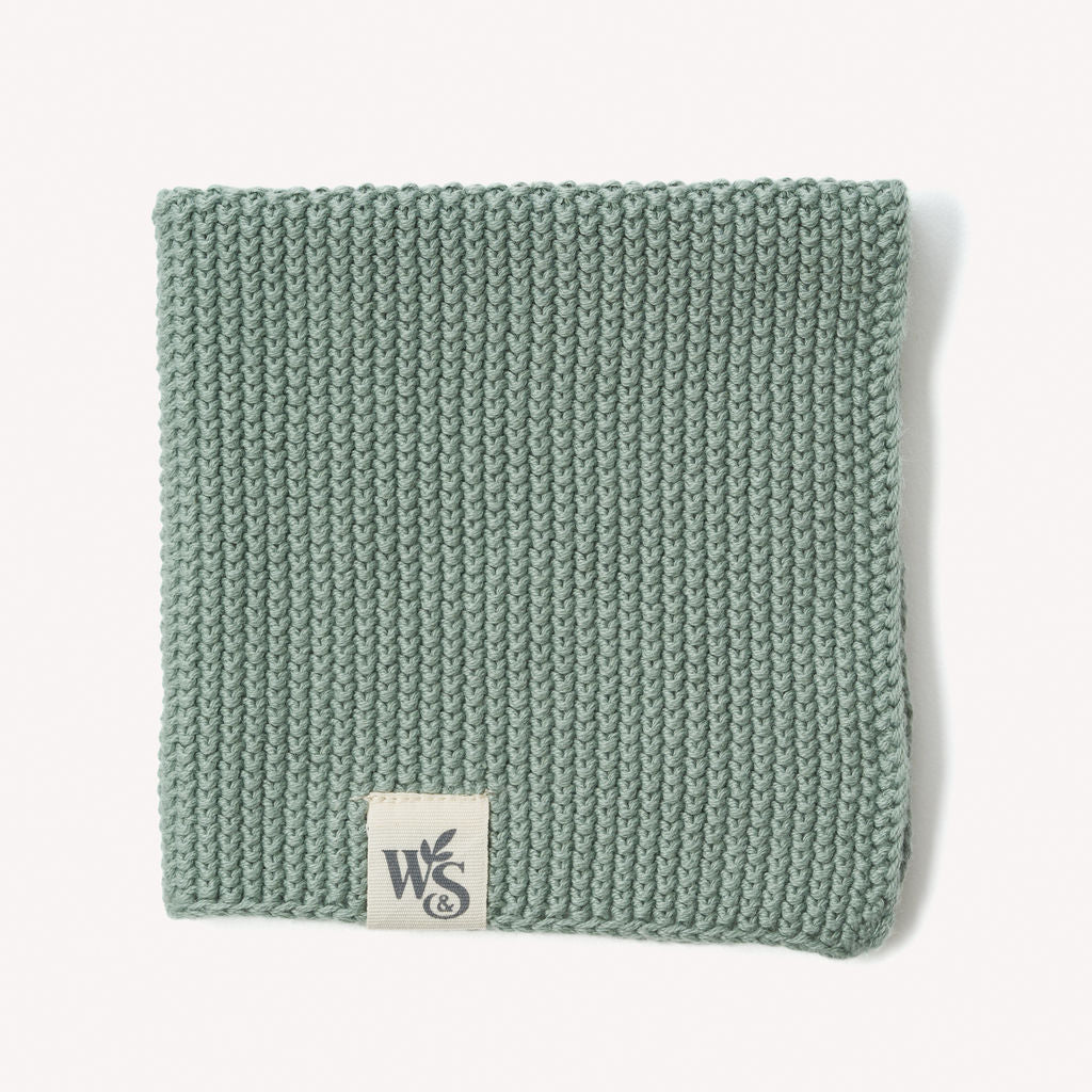 Organic Cotton, Knitted Dishcloth | Various Colours