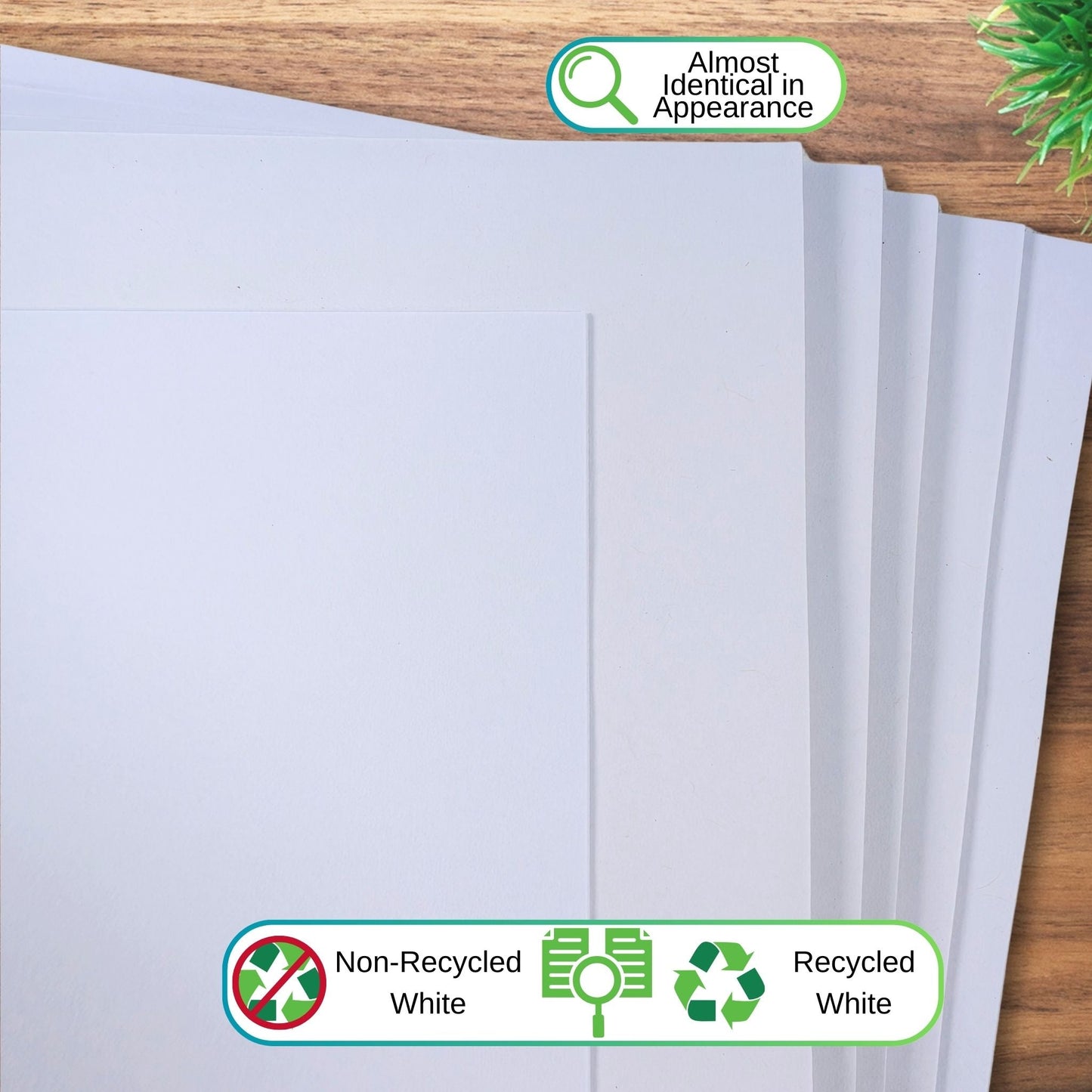 Printer Copy Paper, 100% Recycled, White, 1000 Sheets, 90gsm | A5
