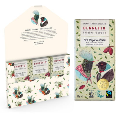 Organic Chocolate Bar - Plain Organic Dark 70