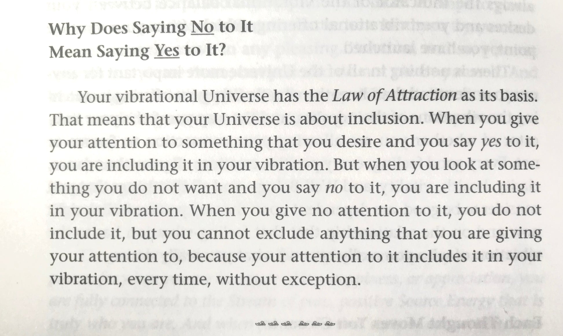Text on a white background explaining the Law of Attraction.