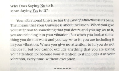 Text on a white background explaining the Law of Attraction.