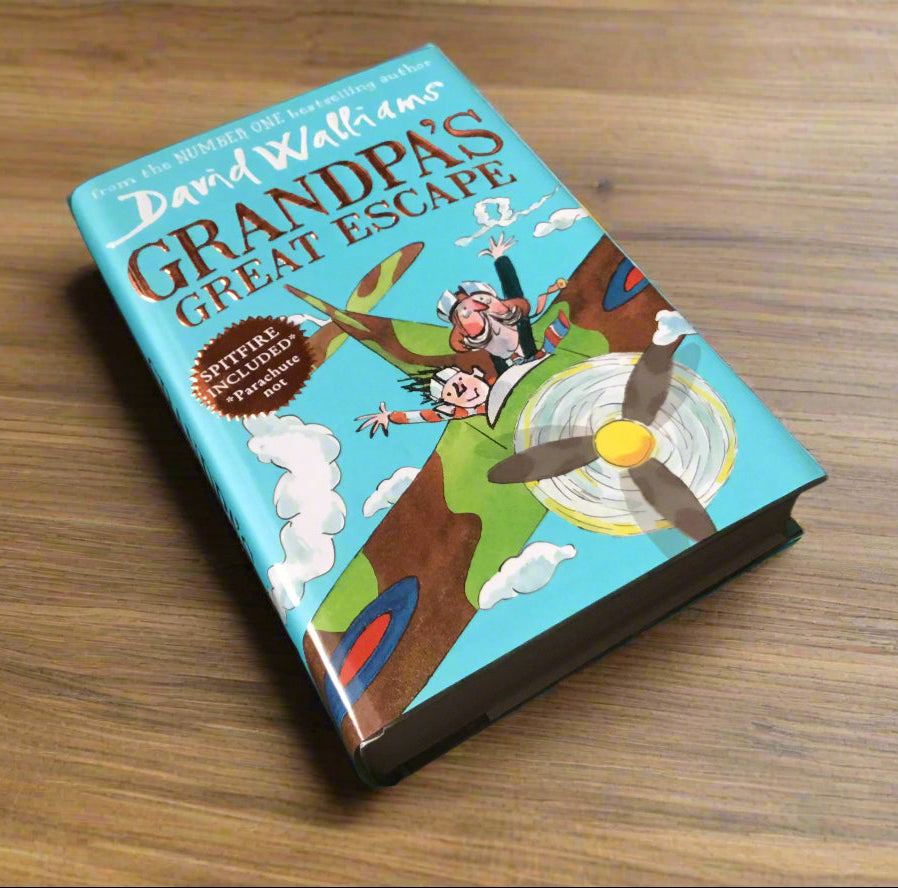 Grandpa’s Great Escape | by David Walliams & Tony Ross | Hardback Book showing - actual item - 'BOOKs & More' Coralee's Emporium