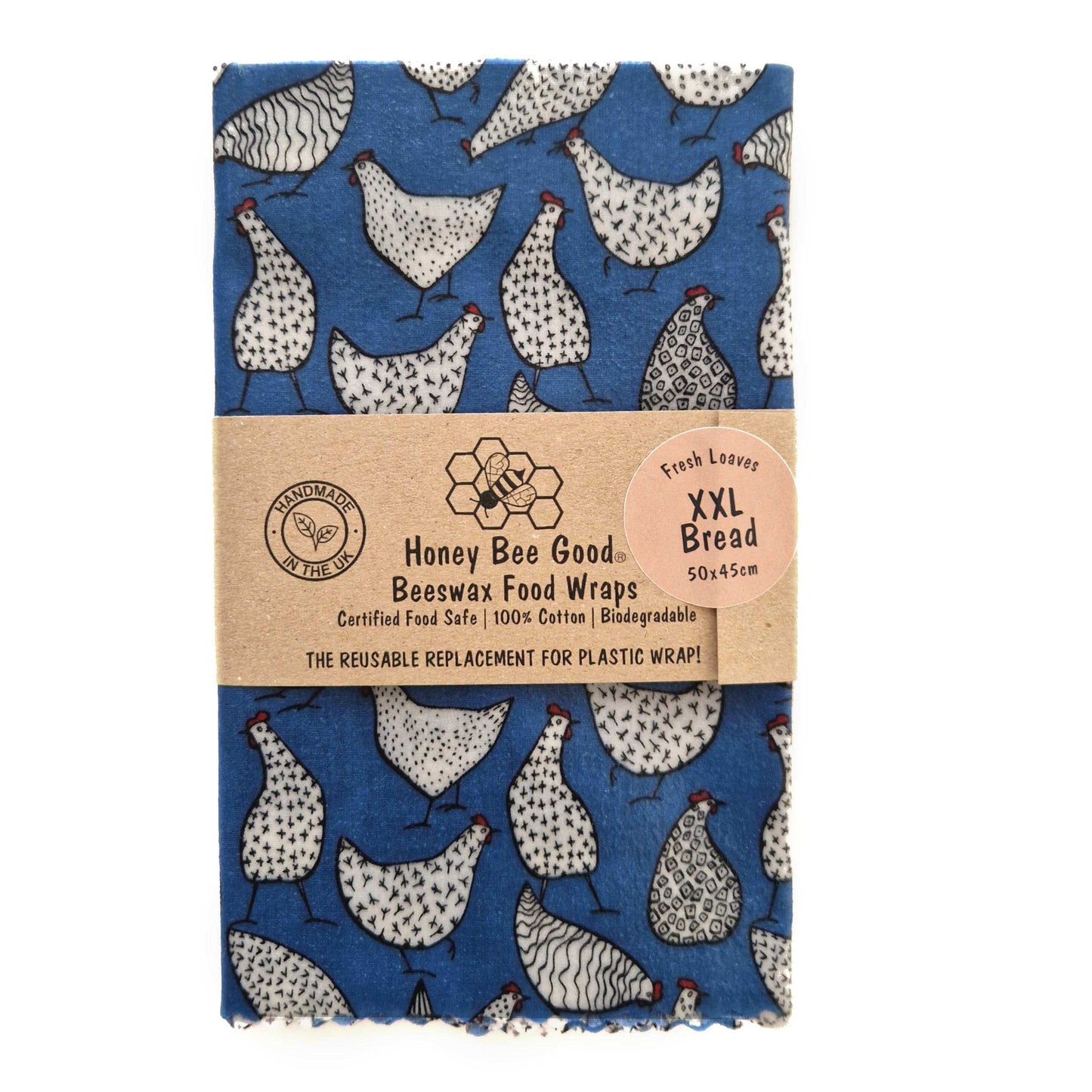 Beeswax Wrap - Blue Hens - Handmade | XXL Bread Wrap