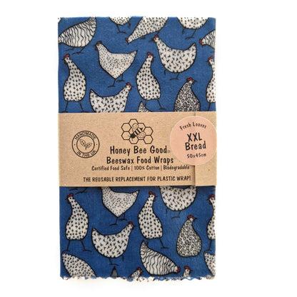Beeswax Wrap - Blue Hens - Handmade | XXL Bread Wrap