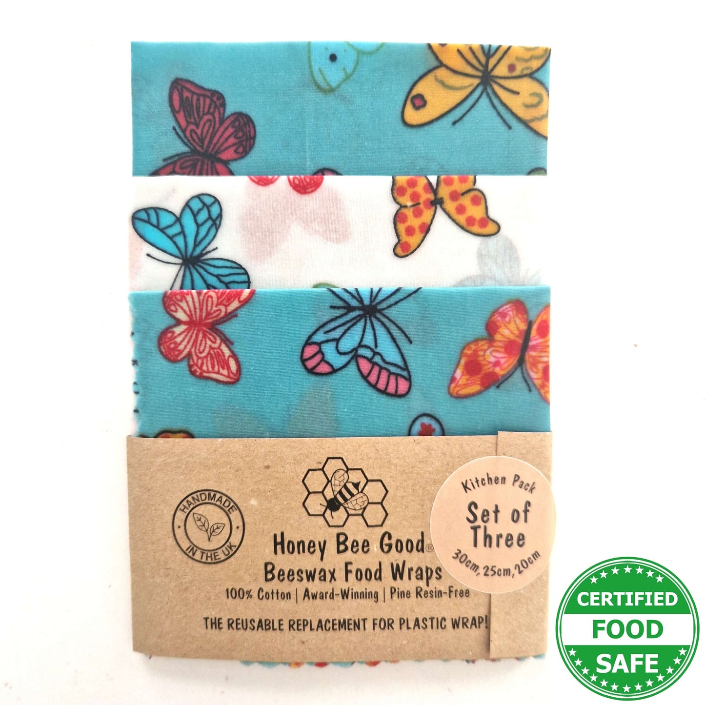 Beeswax Wraps - Butterflies - Handmade | Set of 3