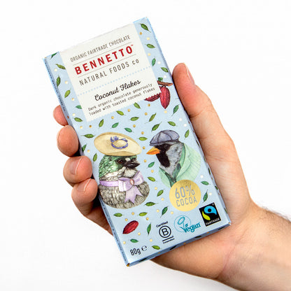 Organic Chocolate Bar -  Coconut Flakes 60