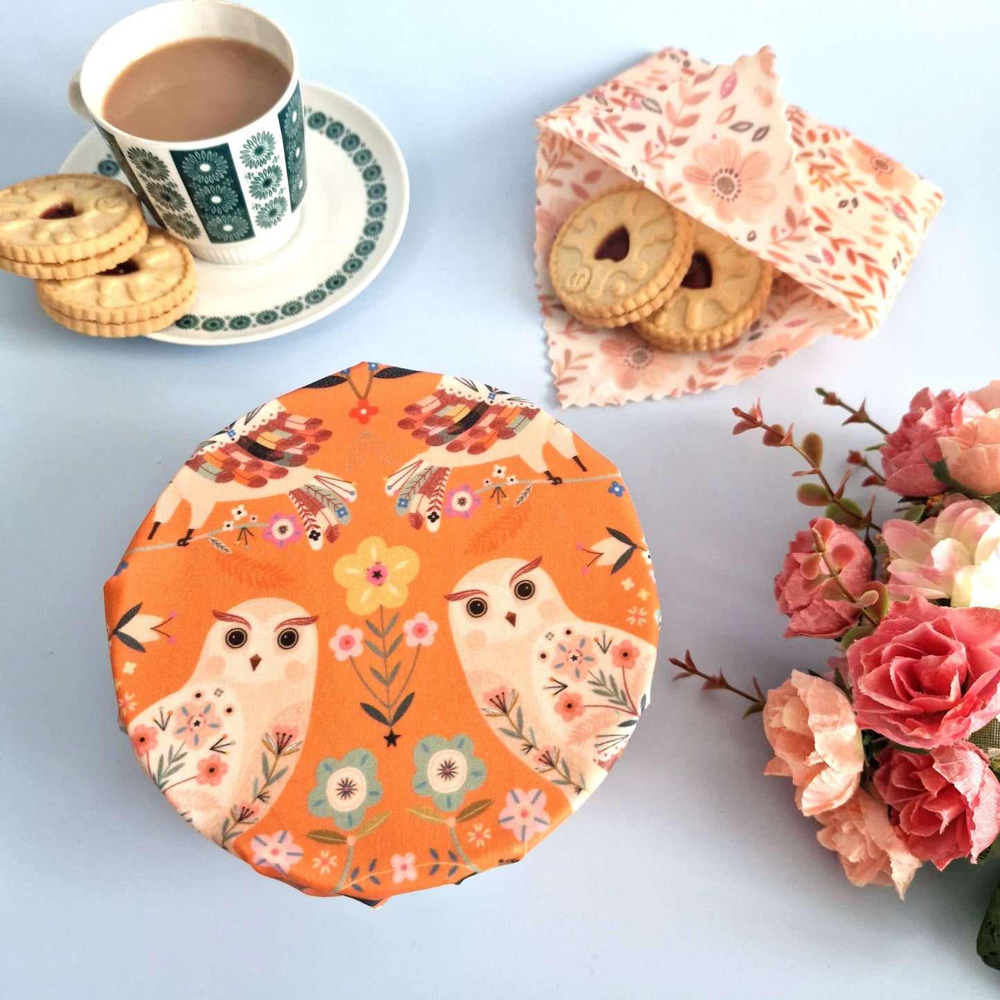 Beeswax Wraps - Owls - Handmade | Set of 3