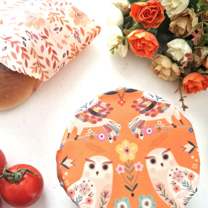 Beeswax Wraps - Owls - Handmade | Set of 3