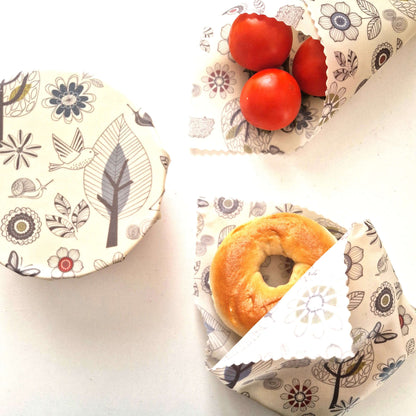 Beeswax Wraps - Scandi - Handmade | Set of 3