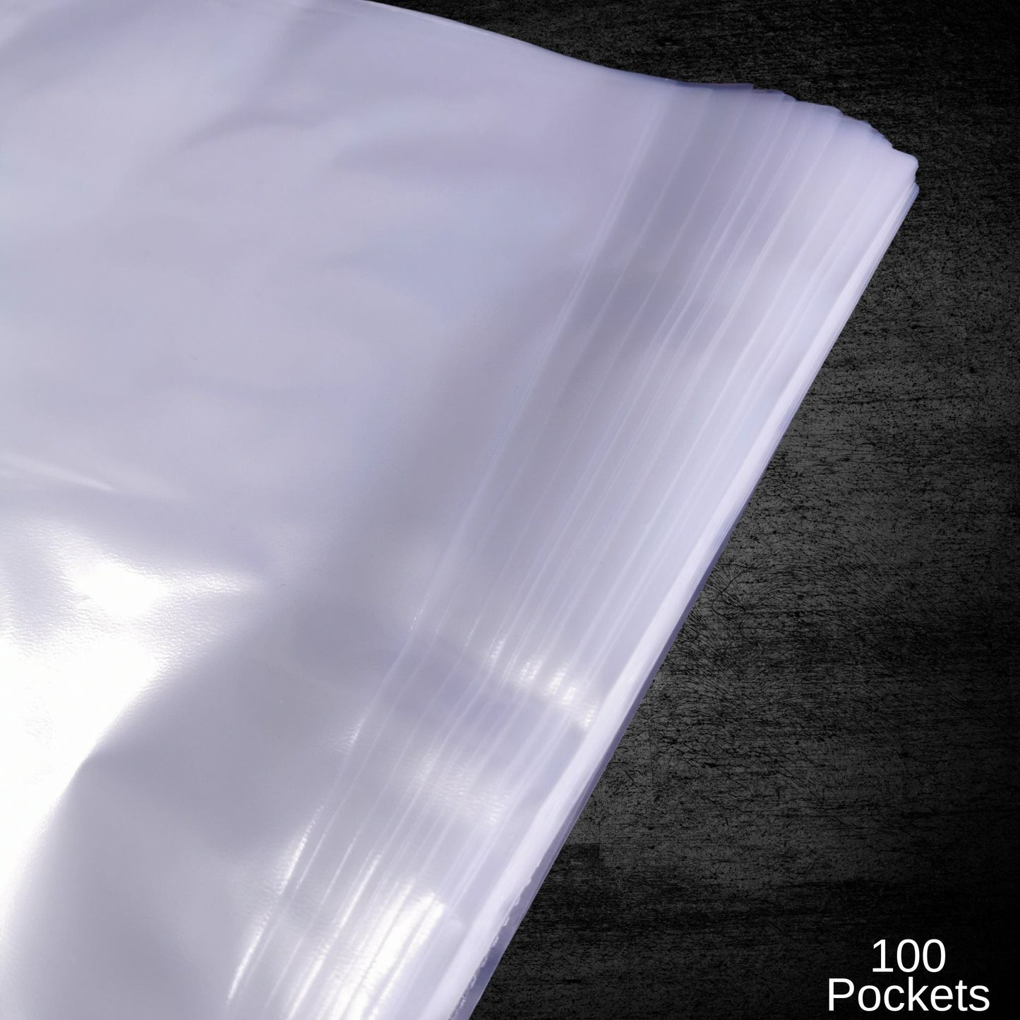 Punched Pockets,  100% Recycled, Clear View - Pack of 100, 30 Micron Thick | A4
