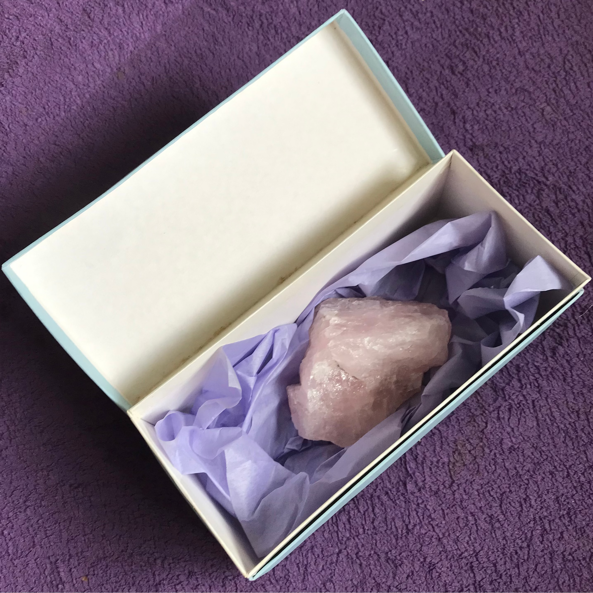 Coralee's Emporium | Rough,  Rose Quartz Size A - Stone 1 Gift Box option 