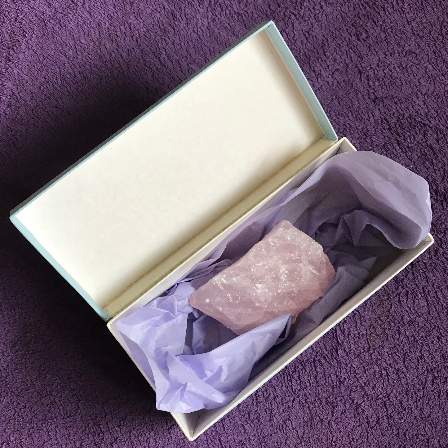 Coralee's Emporium | Rough, Rose Quartz Size A- Stone  2 Gift Box Option