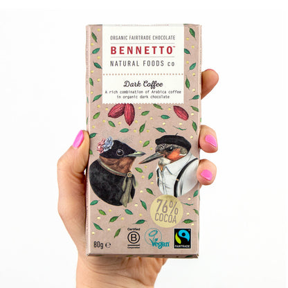 Organic Chocolate Bar - Dark Coffee 76