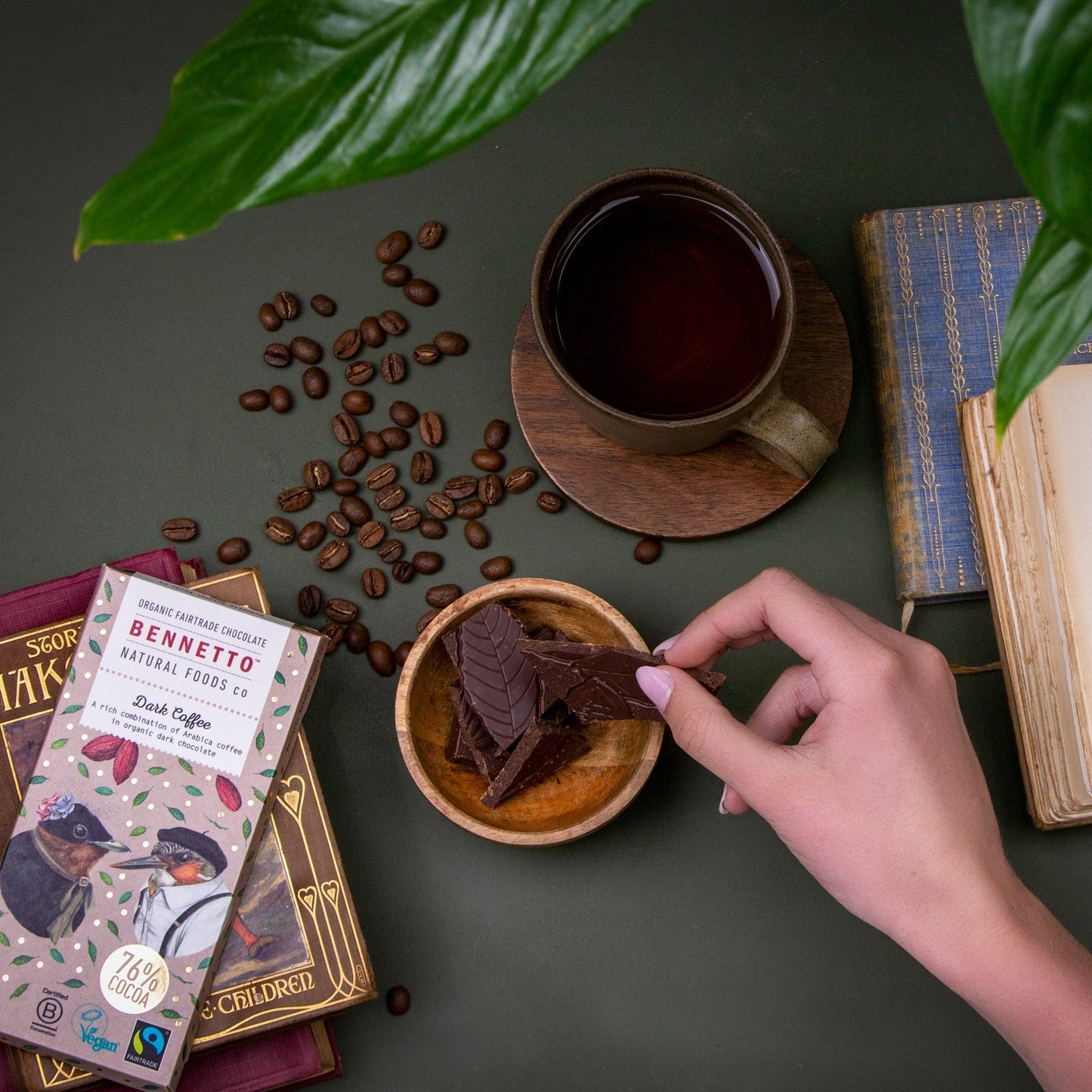 Organic Chocolate Bar - Dark Coffee 76