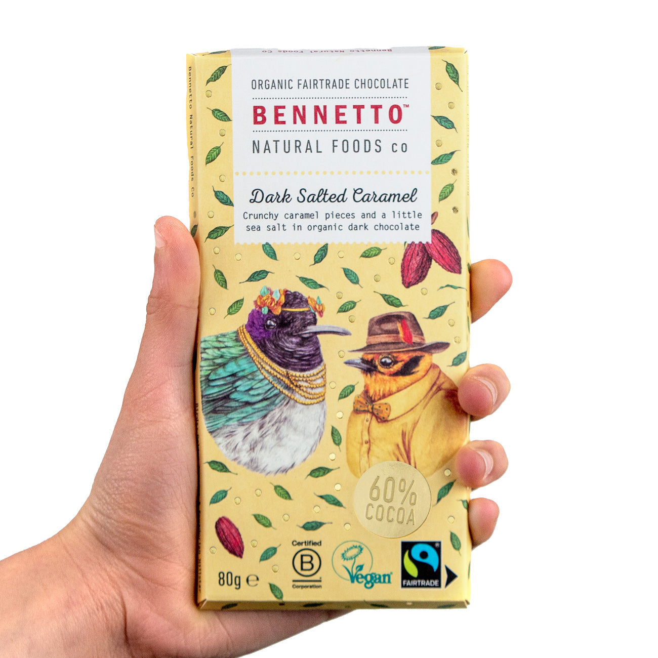 Organic chocolate Bar - Dark Sea Salted Caramel 60
