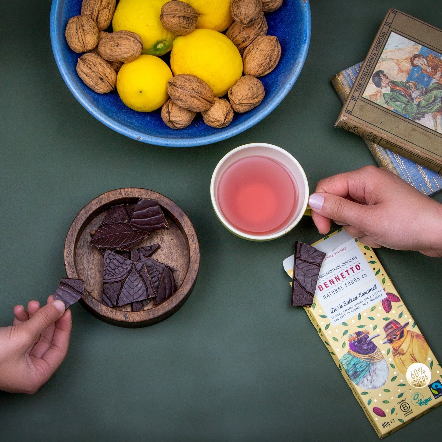 Organic chocolate Bar - Dark Sea Salted Caramel 60