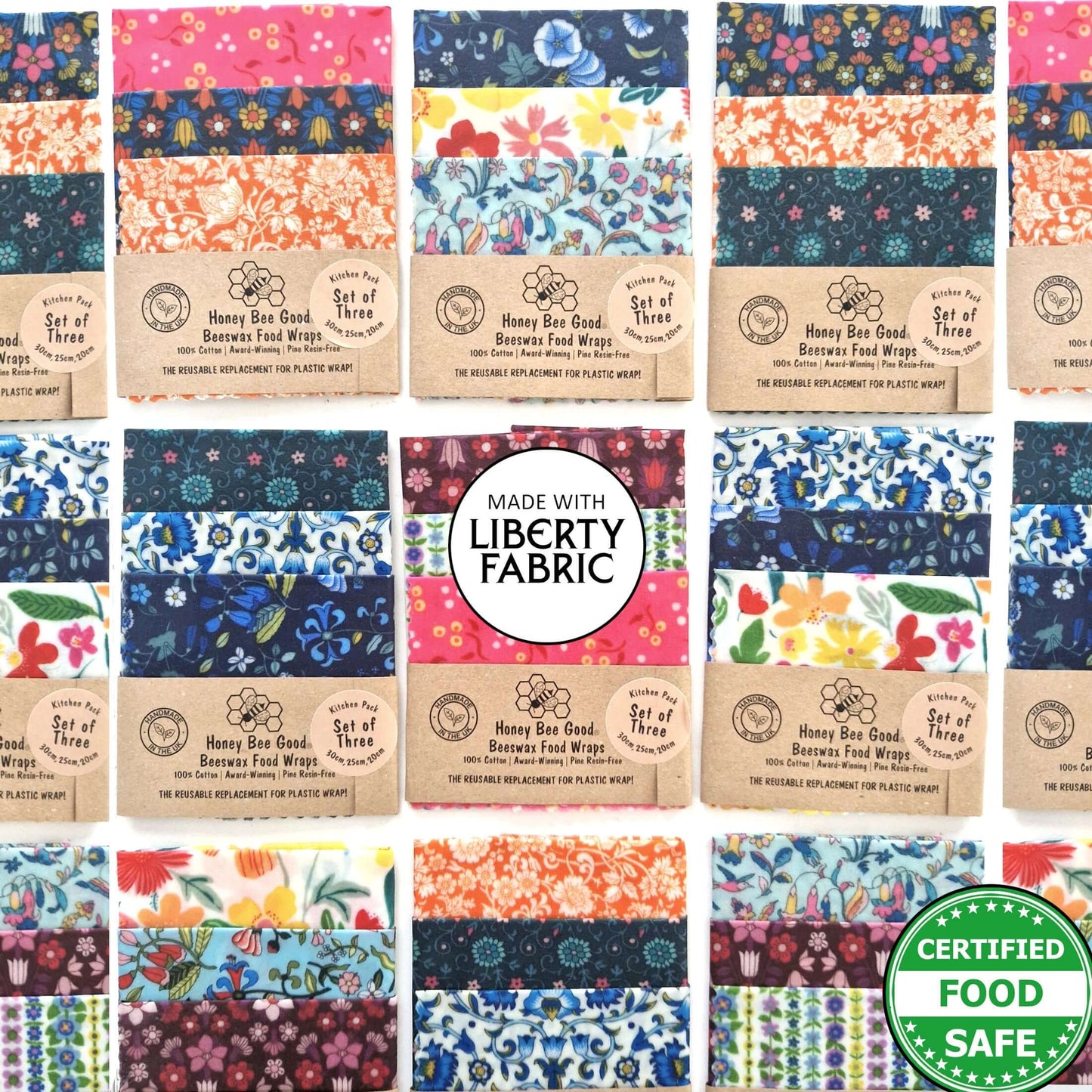 Beeswax Wraps - Liberty Fabric - Handmade | Set of 3