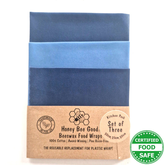 Beeswax Wraps - Earth Tones Sky - Handmade | Set of 3