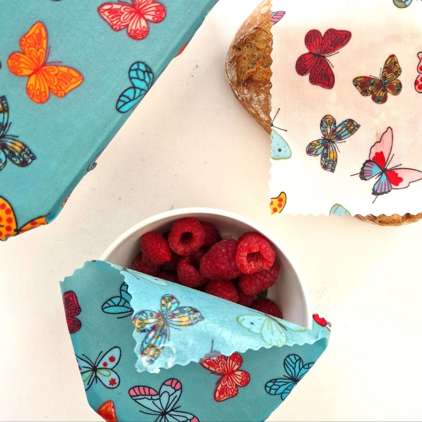 Beeswax Wraps - Butterflies - Handmade | Set of 3