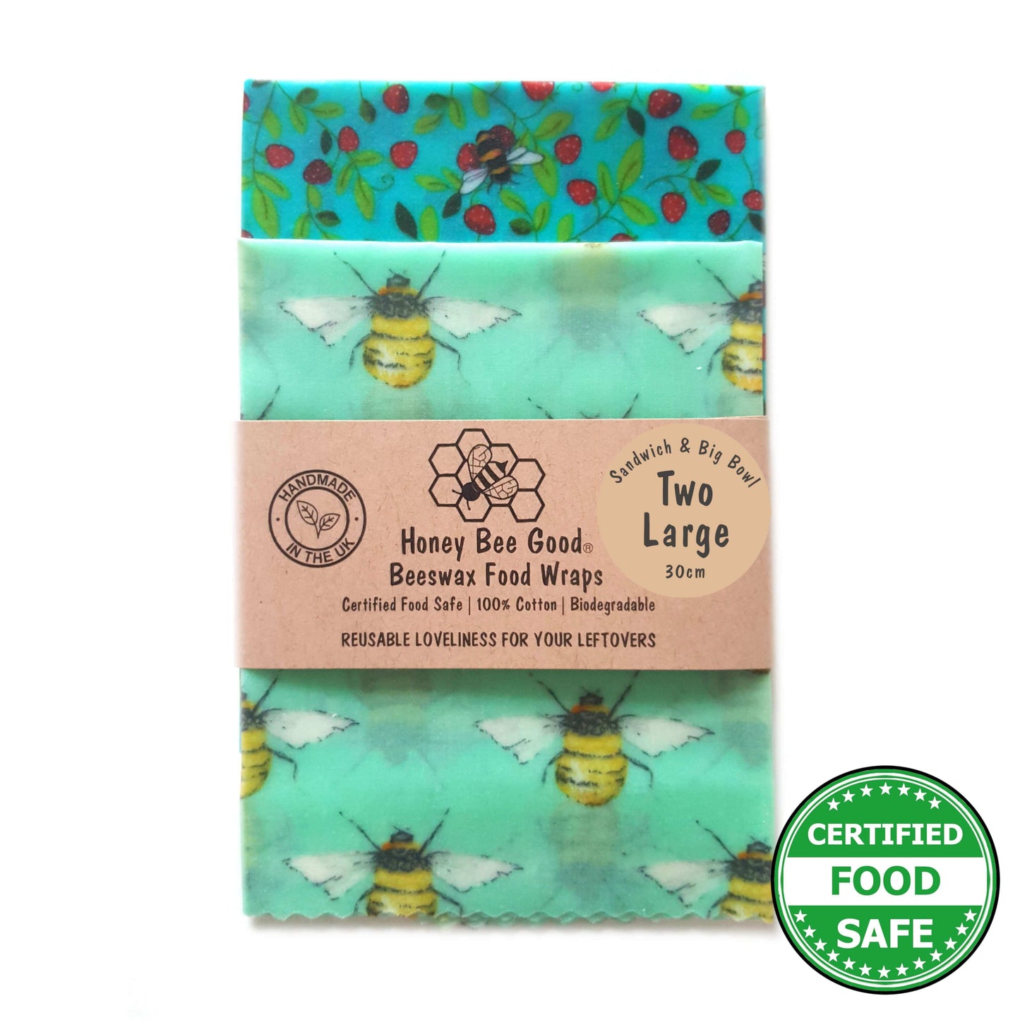 Beeswax Wraps - Beetastic - Handmade | Set of 2 Large