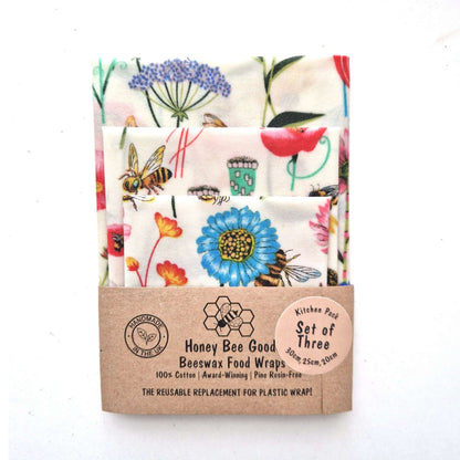 Beeswax Wraps - Garden - Handmade | Set of 3