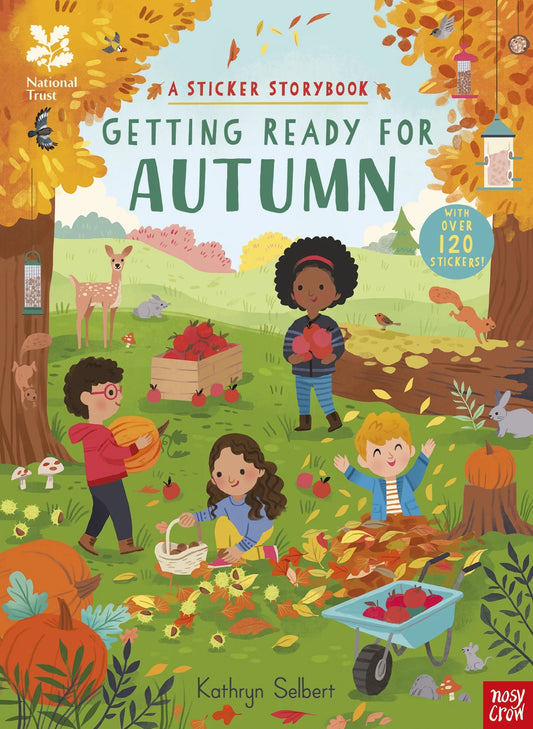 Front cover of the kids sticker book - Getting Ready For Autumn 