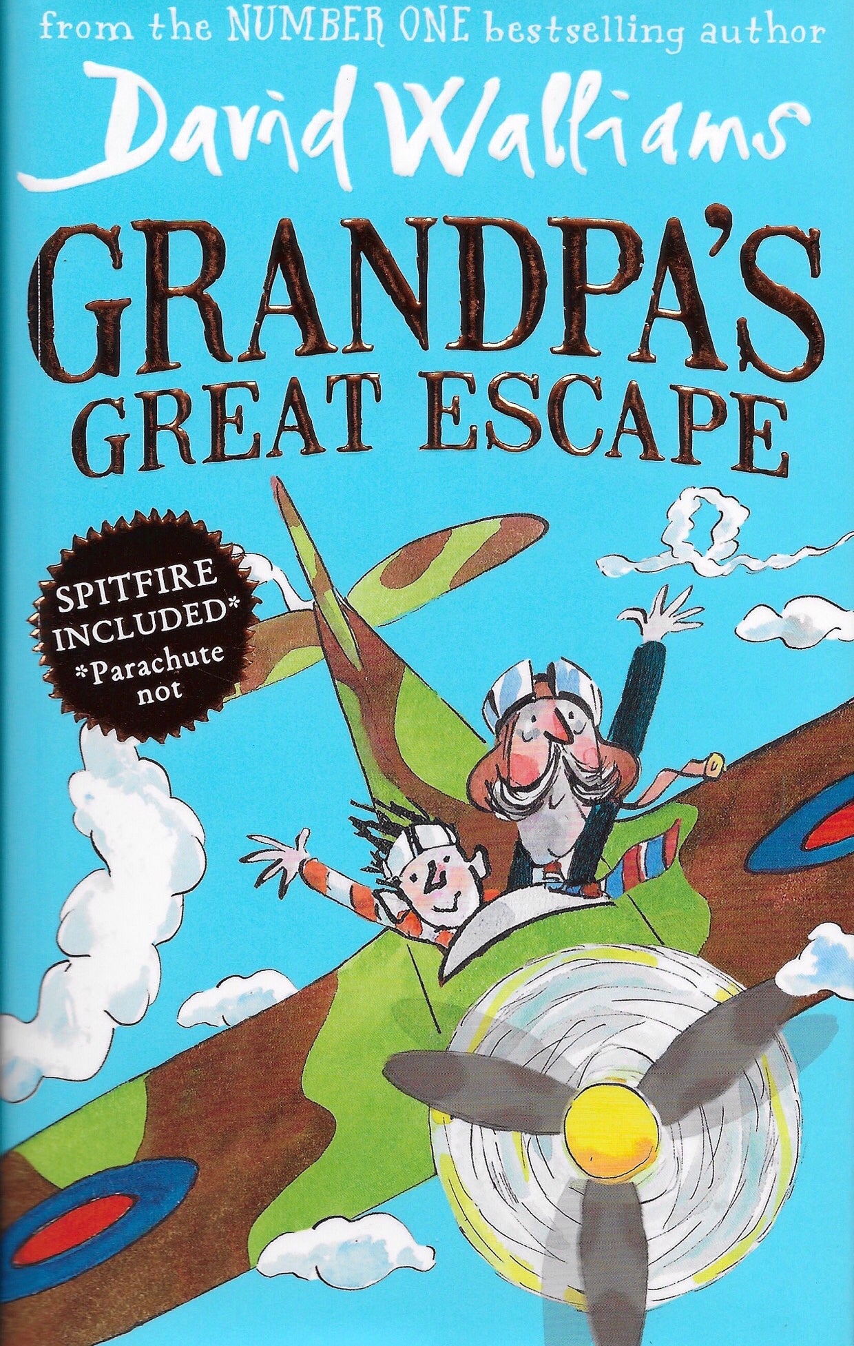Grandpa’s Great Escape | by David Walliams & Tony Ross | Hardback Book showing front slip cover | BOOKs & More - Coralee's Emporium