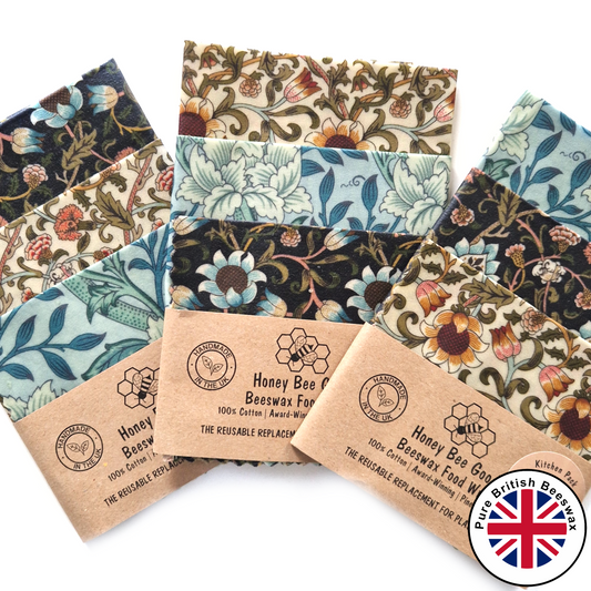 Beeswax Wraps - William Morris - Handmade | Set of 3