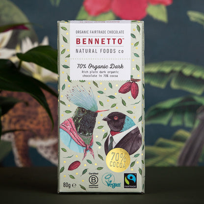 Organic Chocolate Bar - Plain Organic Dark 70