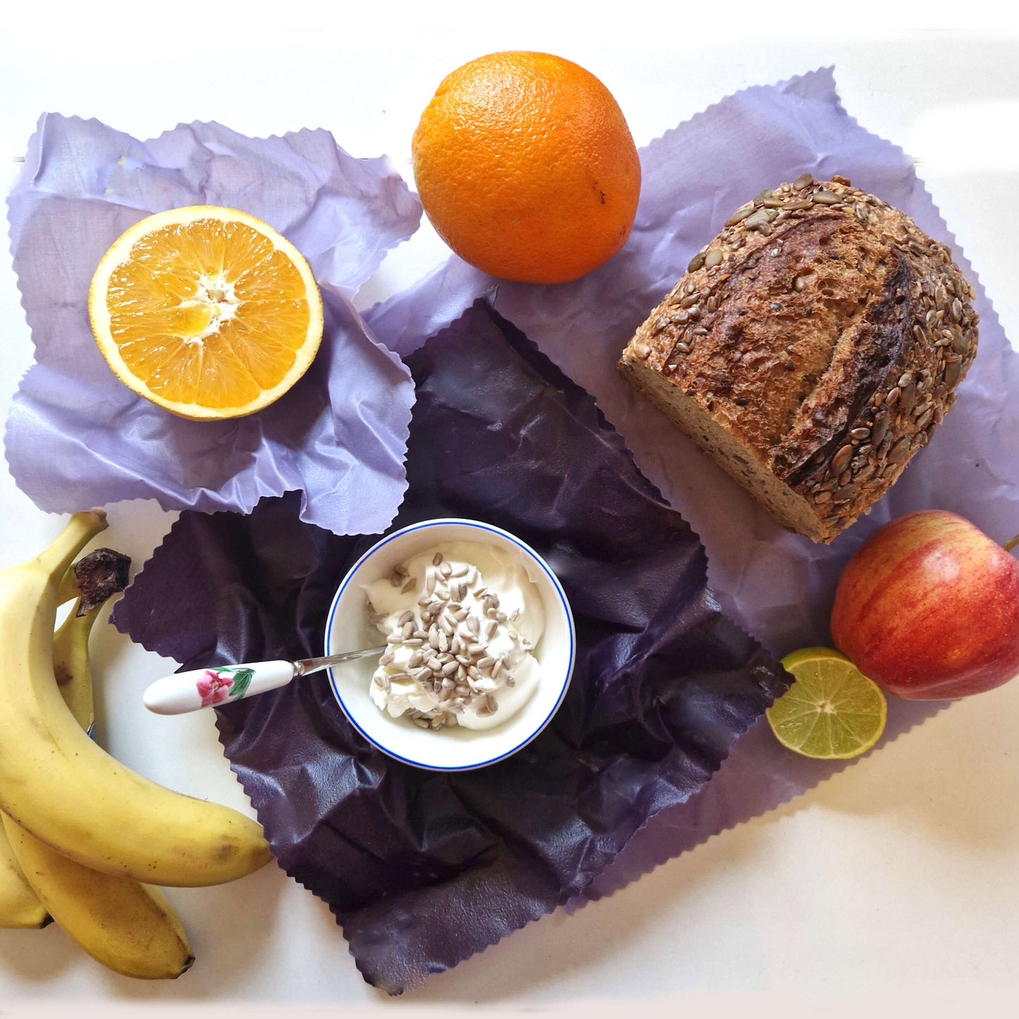 Beeswax Wraps - Earth Tones Plum - Handmade | Set of 3