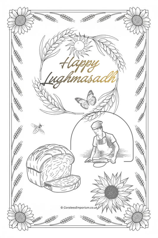 Printable Colouring Page - Happy Lughnasadh  | CE/Printable: BLD.08 (4)