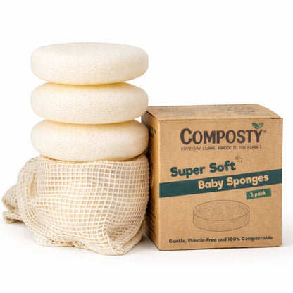 Eco Sponges, Super-Soft Baby Sponges – 3 Pack