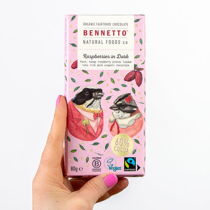 Organic Chocolate Bar - Dark Raspberries 60