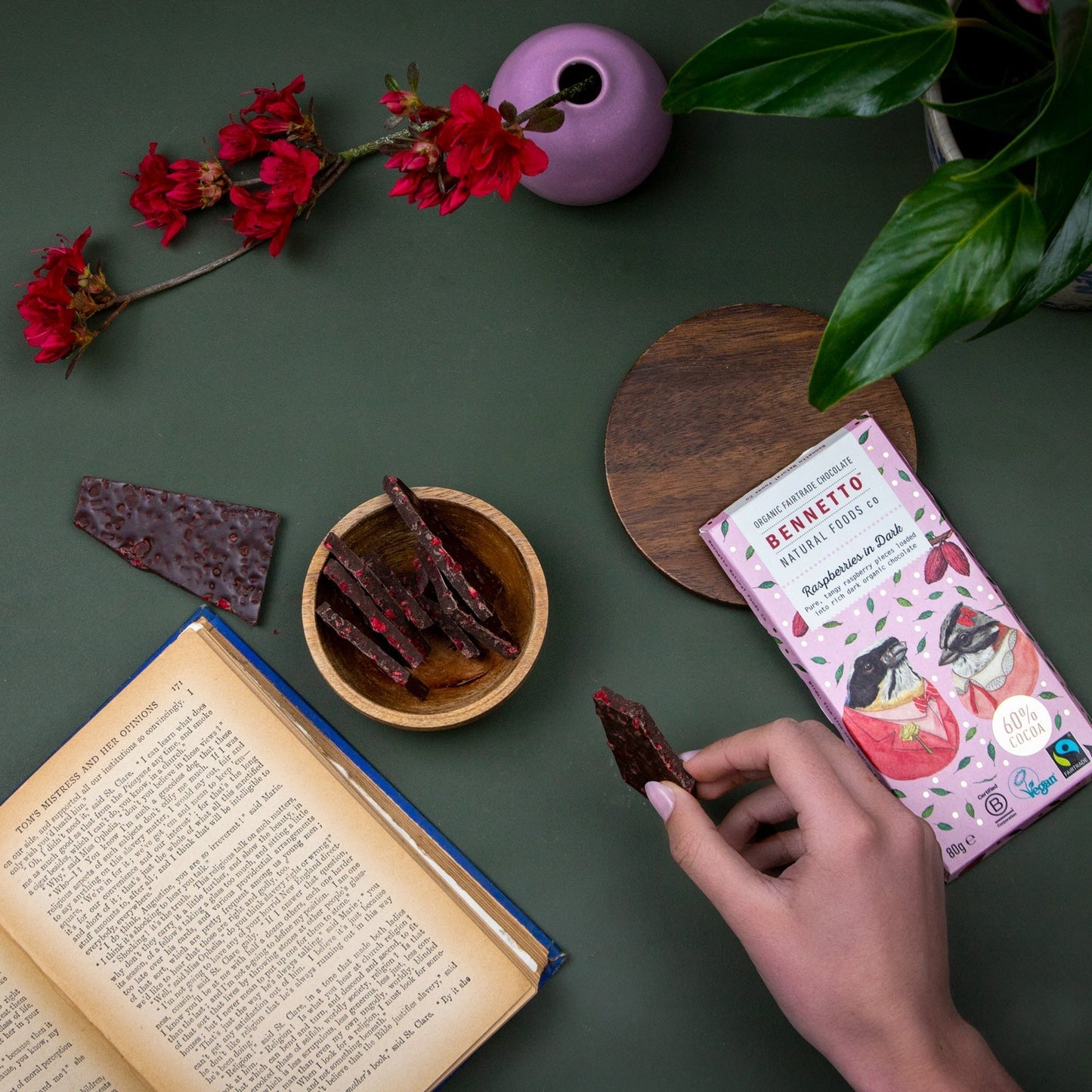 Organic Chocolate Bar - Dark Raspberries 60