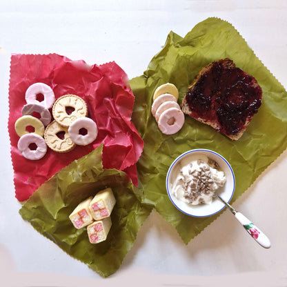 Beeswax Wraps - Earth Tones Sage - Handmade | Set of 3