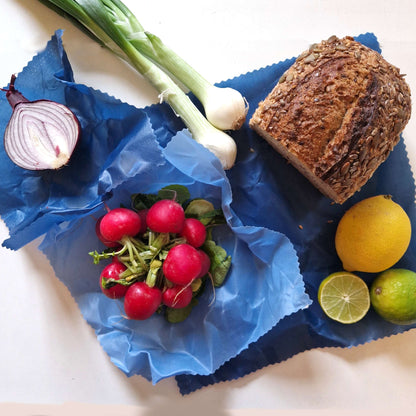 Beeswax Wraps - Earth Tones Sky - Handmade | Set of 3