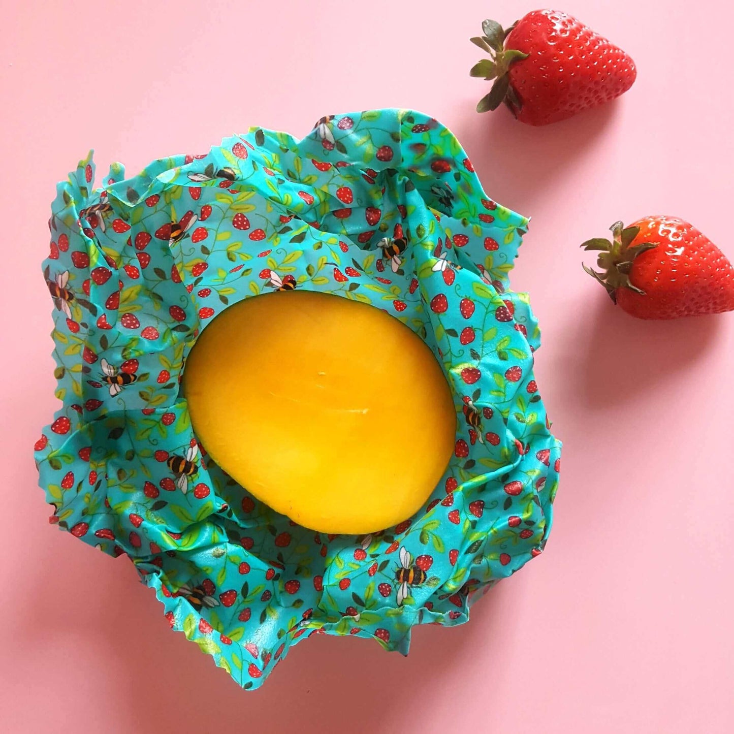 Beeswax Wraps - Bees & Cherries - Handmade | Set of 3