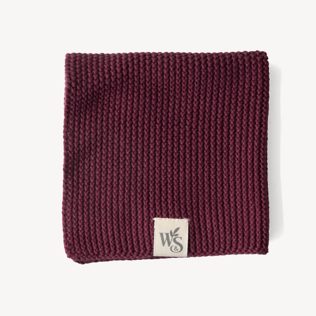 Organic Cotton, Knitted Dishcloth | Various Colours