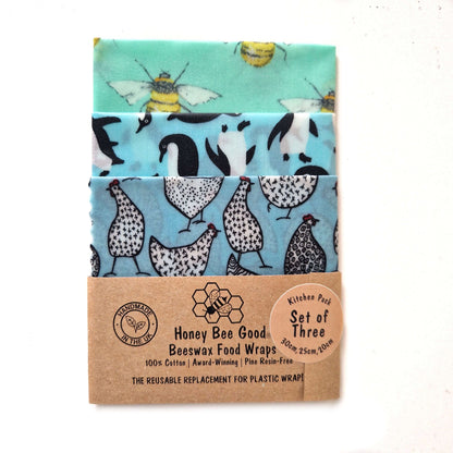 Beeswax Wraps - Wings - Handmade | Set of 3