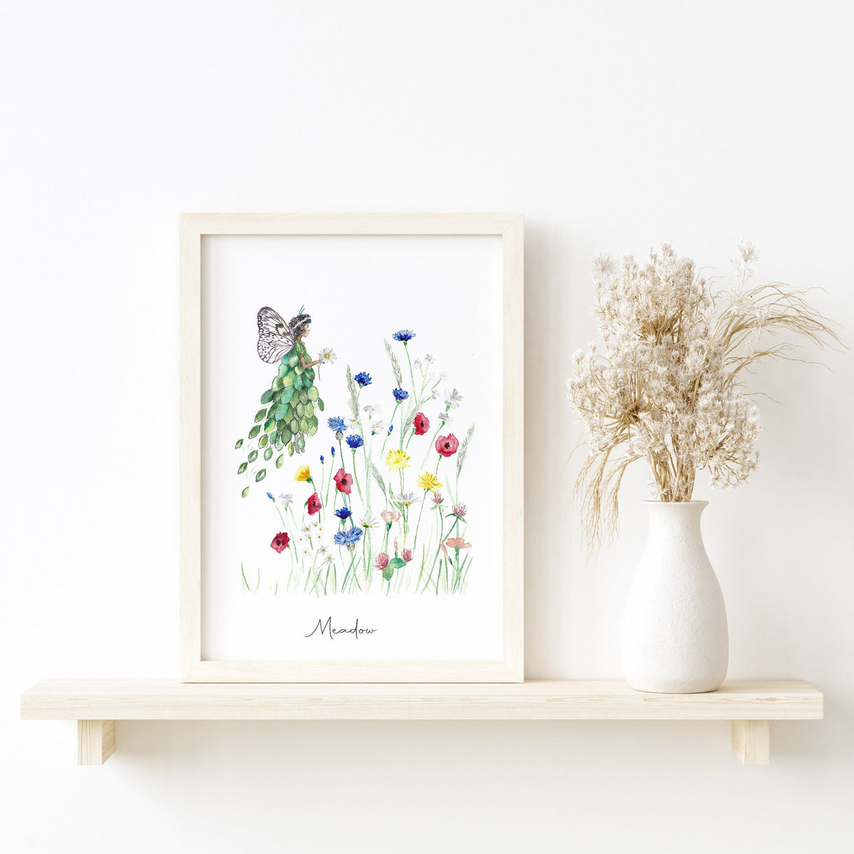 Fine Art PRINT, Watercolour, Meadow Fairy | sizes & frame options