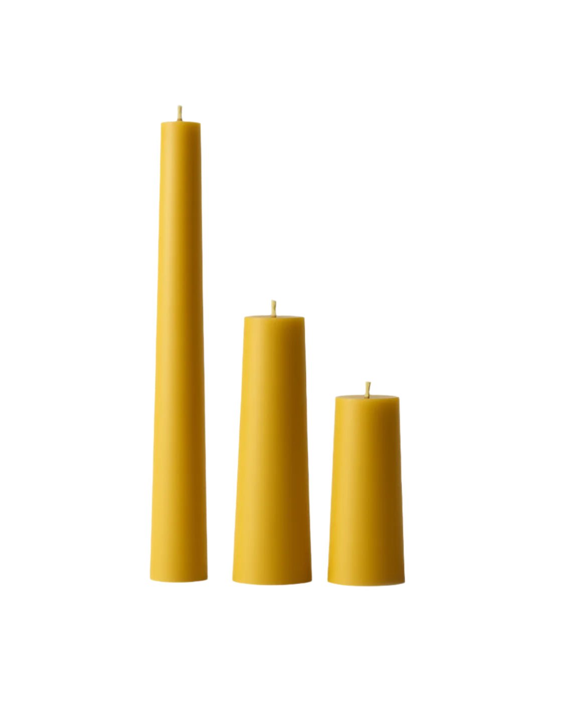Beeswax Candles - Pillars Set of 3 | 20 hr bt