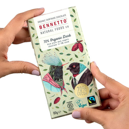Organic Chocolate Bar - Plain Organic Dark 70
